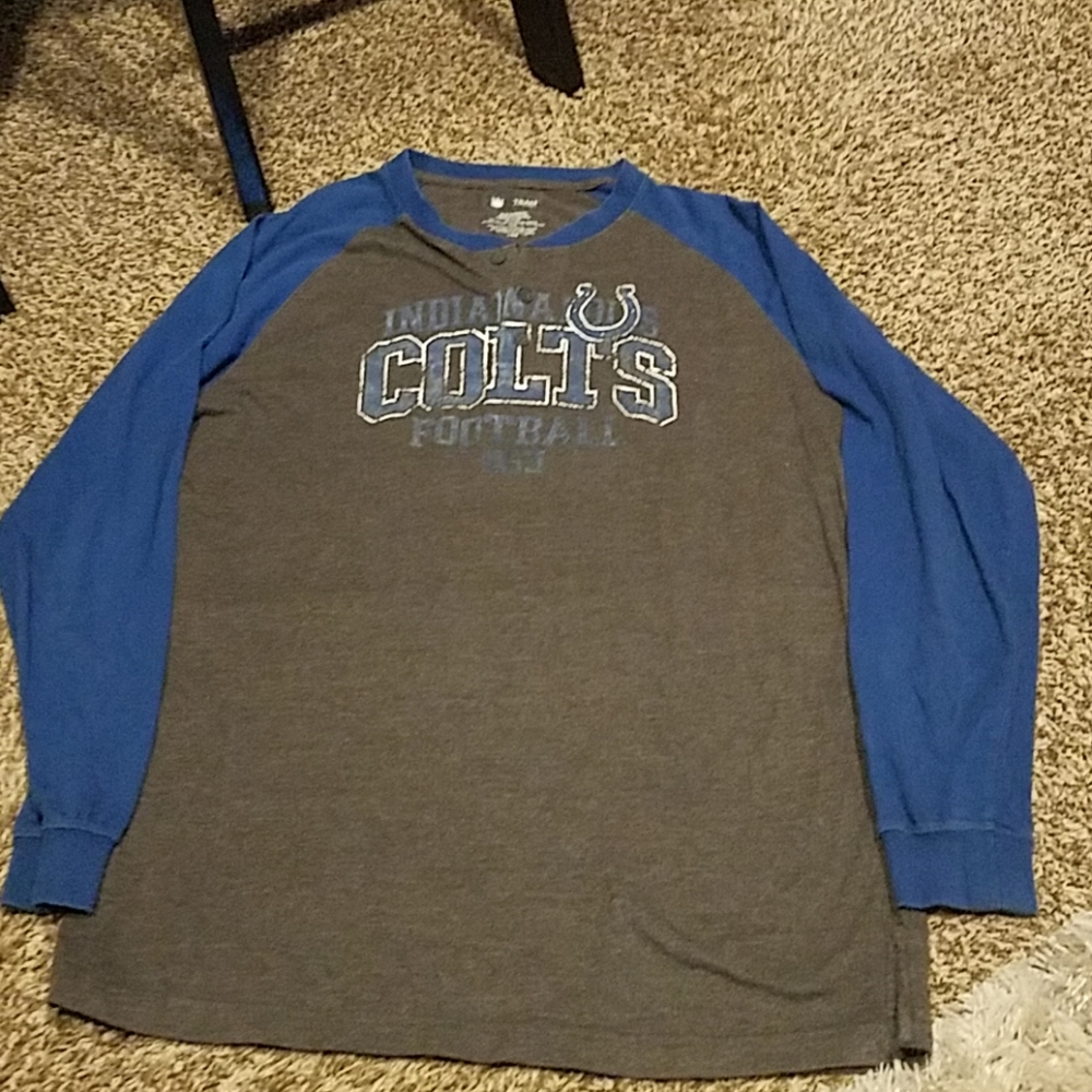 Mens Indianapolis colts football shirt long sleeve